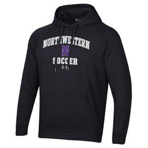 Men's Northwestern Wildcats Under Armour Soccer Pullover Hoodie - Black- XL